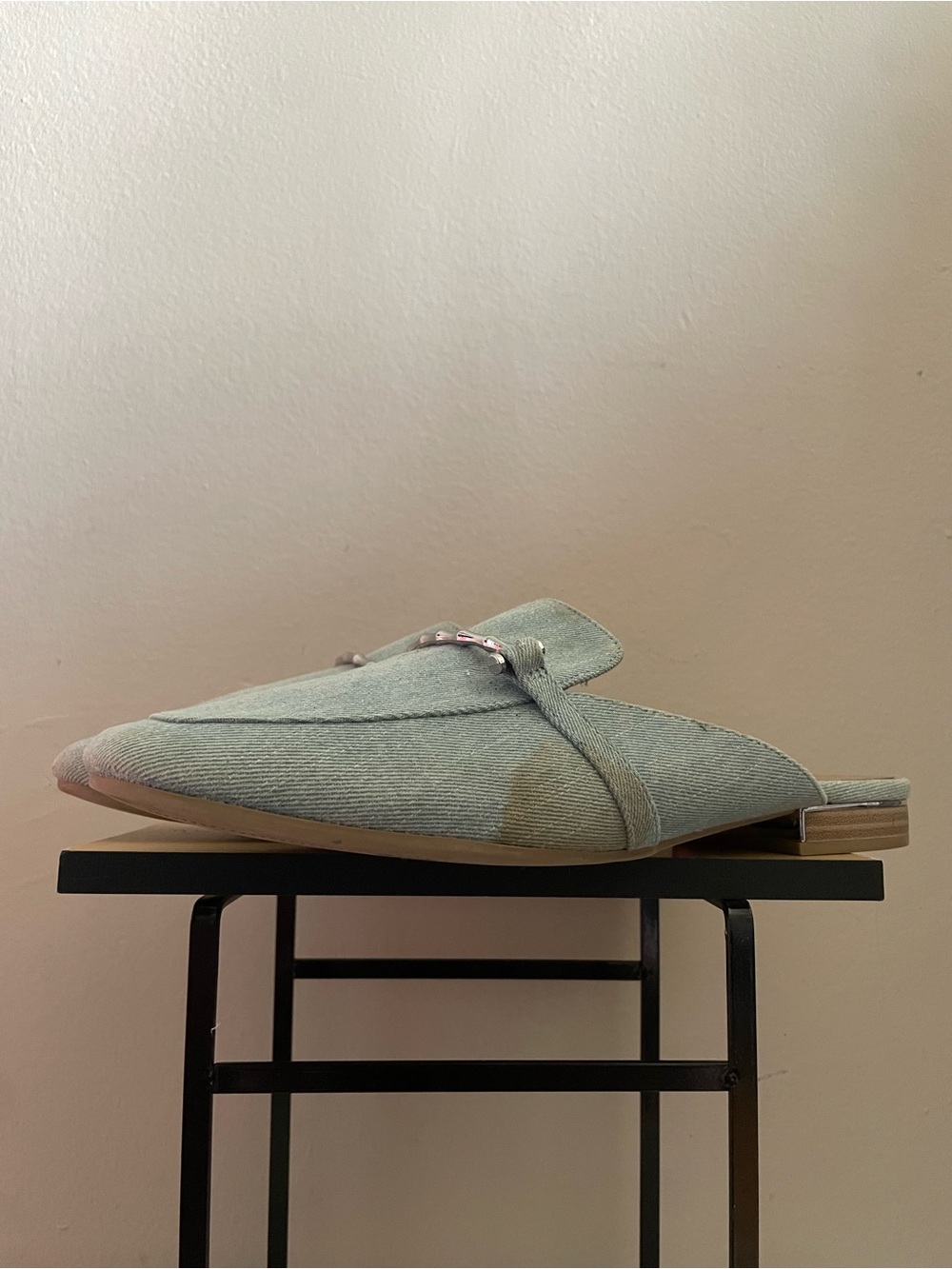 Call It Spring Pale Blue Denim Slip-on Mules – Size 10 *Flaw - Picture 3 of 15